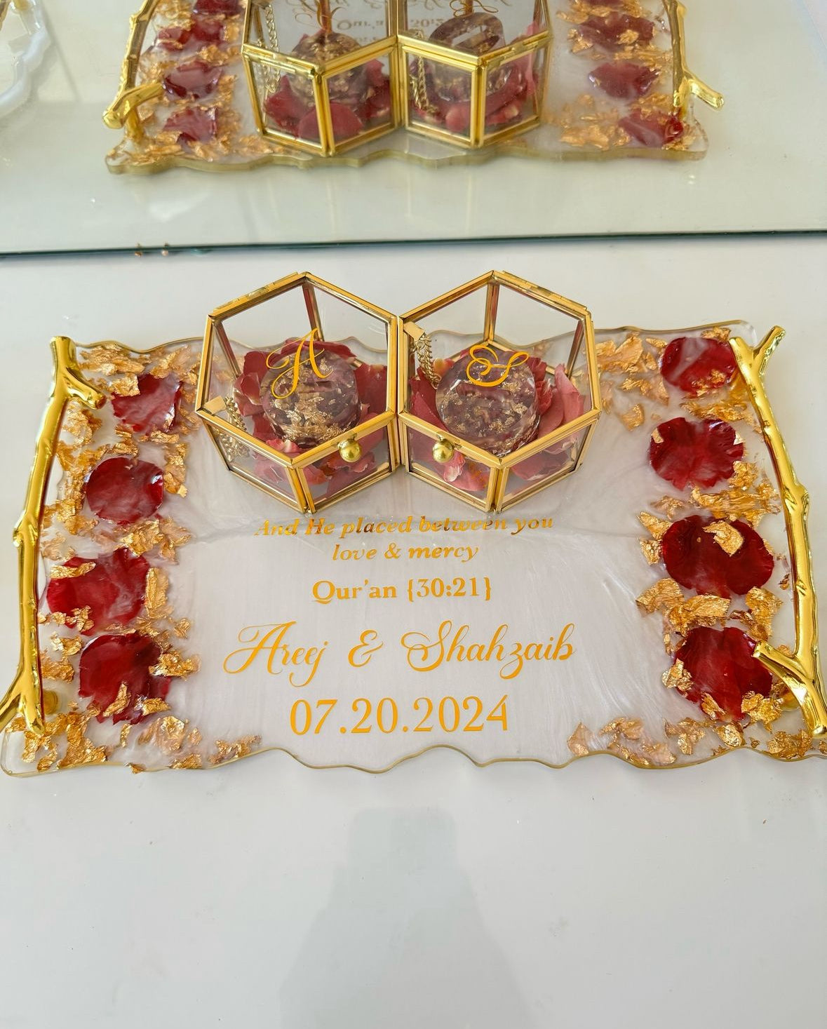 Rose petal tray