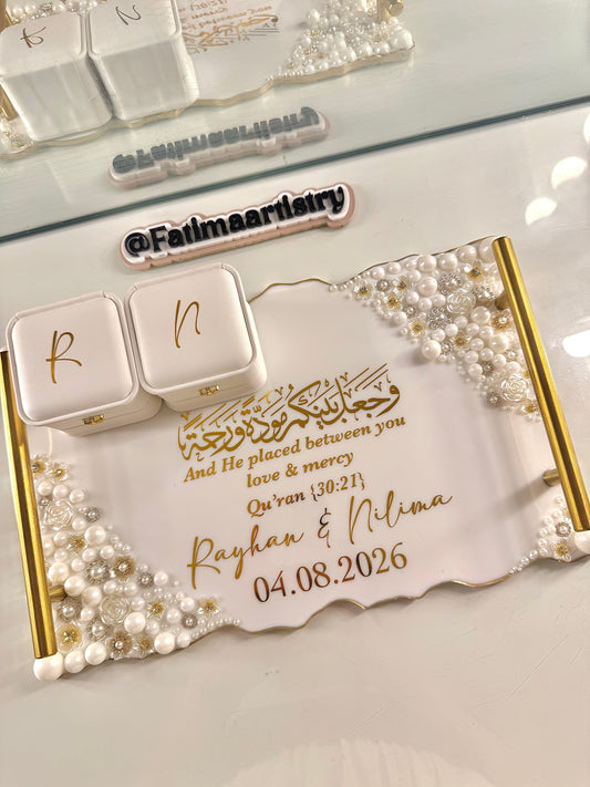 Pearl Rectangle Tray 🤍✨
