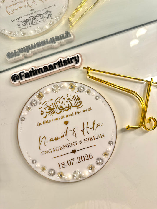 Pearl Circle Plaque 🤍✨