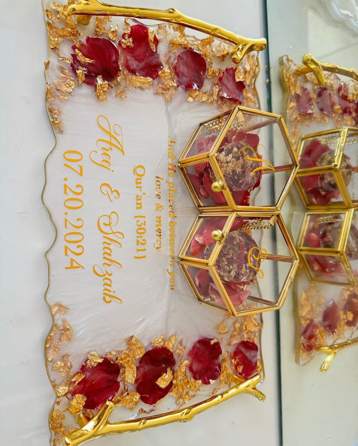 Rose petal tray